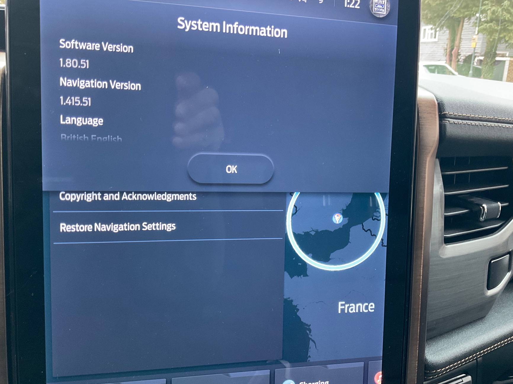Ford F-150 Lightning Lightning in Europe sat nav help IMG_5616