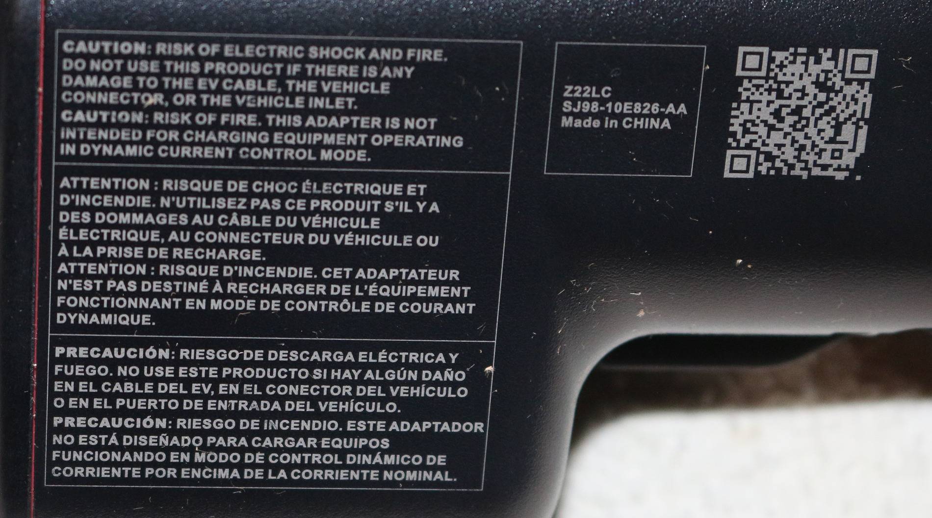 Ford F-150 Lightning NACS Adapter Estimate Shipping IMG_5752-cropped