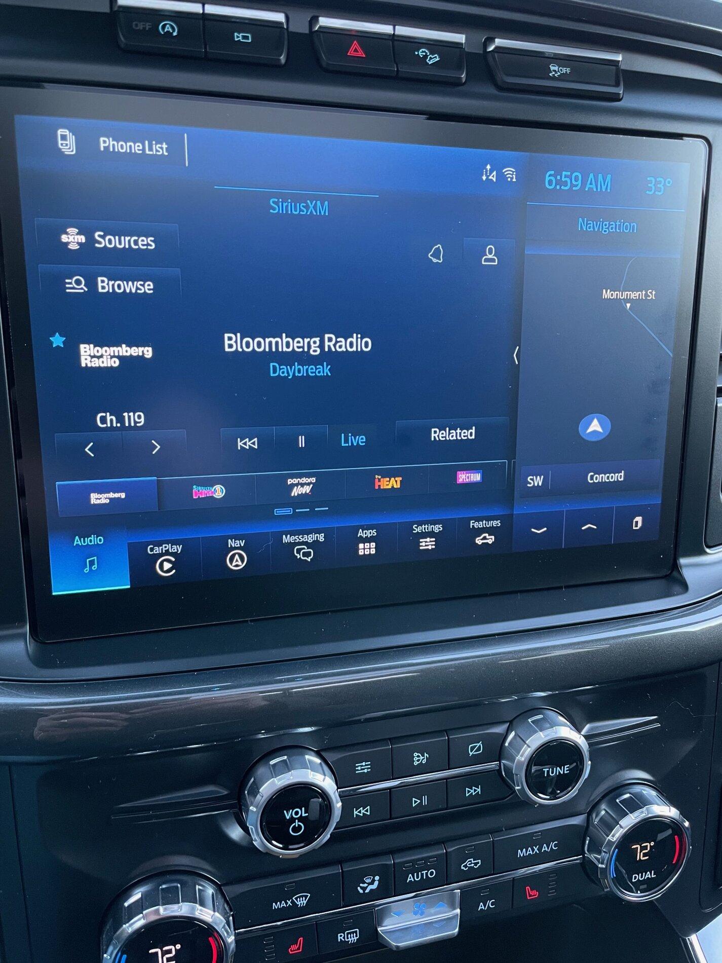 Ford F-150 Lightning 12" Screen Usage - So why are XM preset station logos so small? IMG_5841