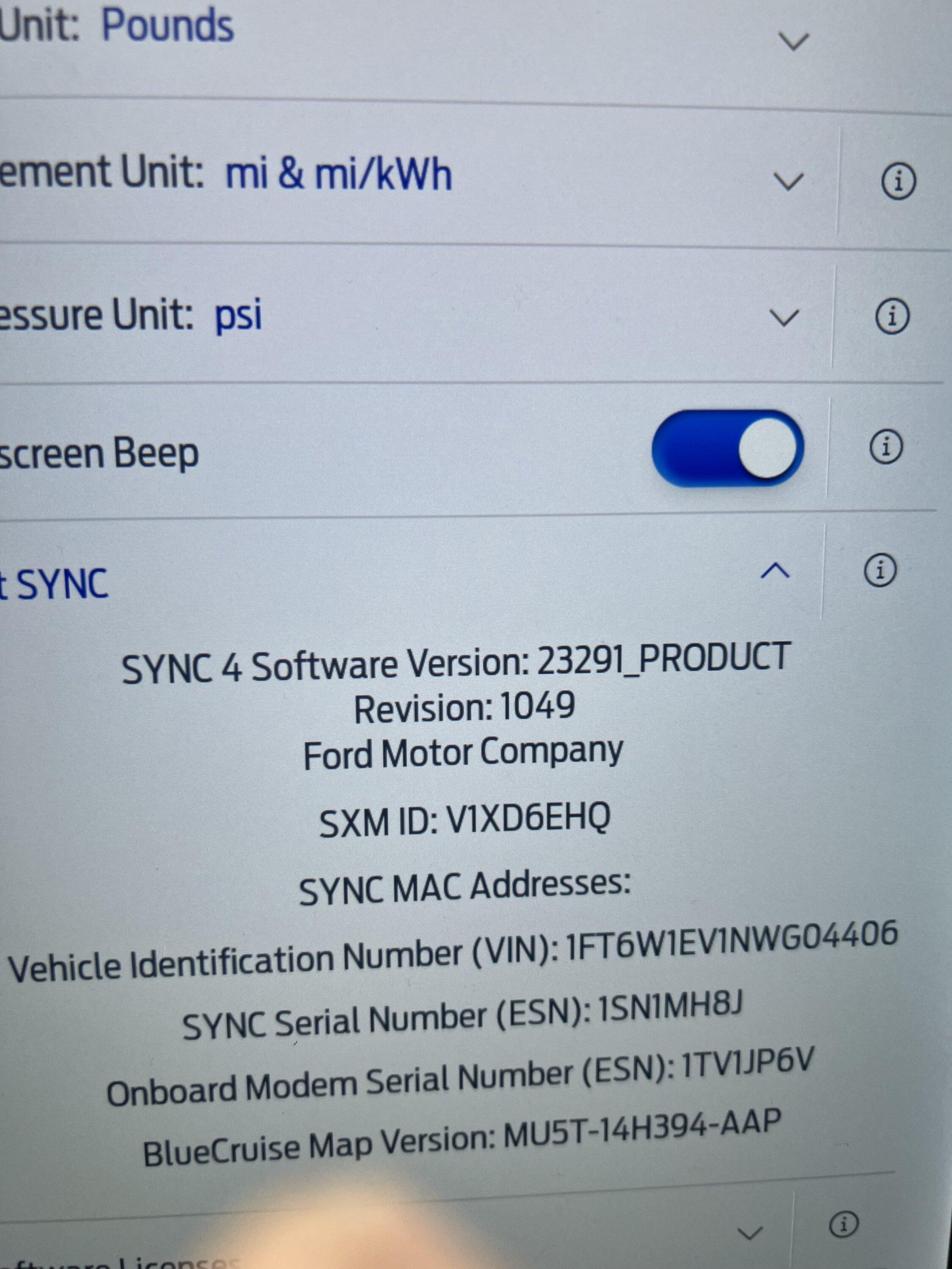 Ford F-150 Lightning Recall 23C38 - Update Sync Software IMG_5914