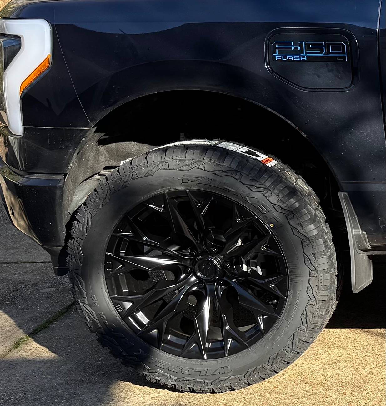 Ford F-150 Lightning Front wheel alignment in wheel well IMG_6256