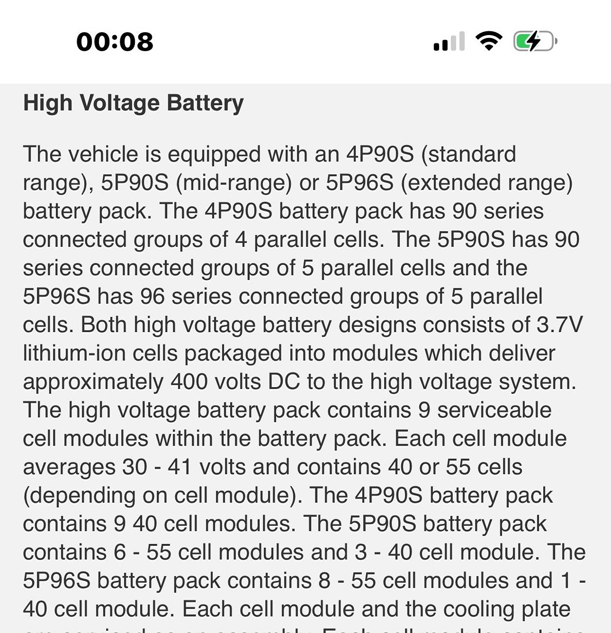 Ford F-150 Lightning SR/ER number of pouches, cells, battery modules, starting with ChatGPT IMG_6304