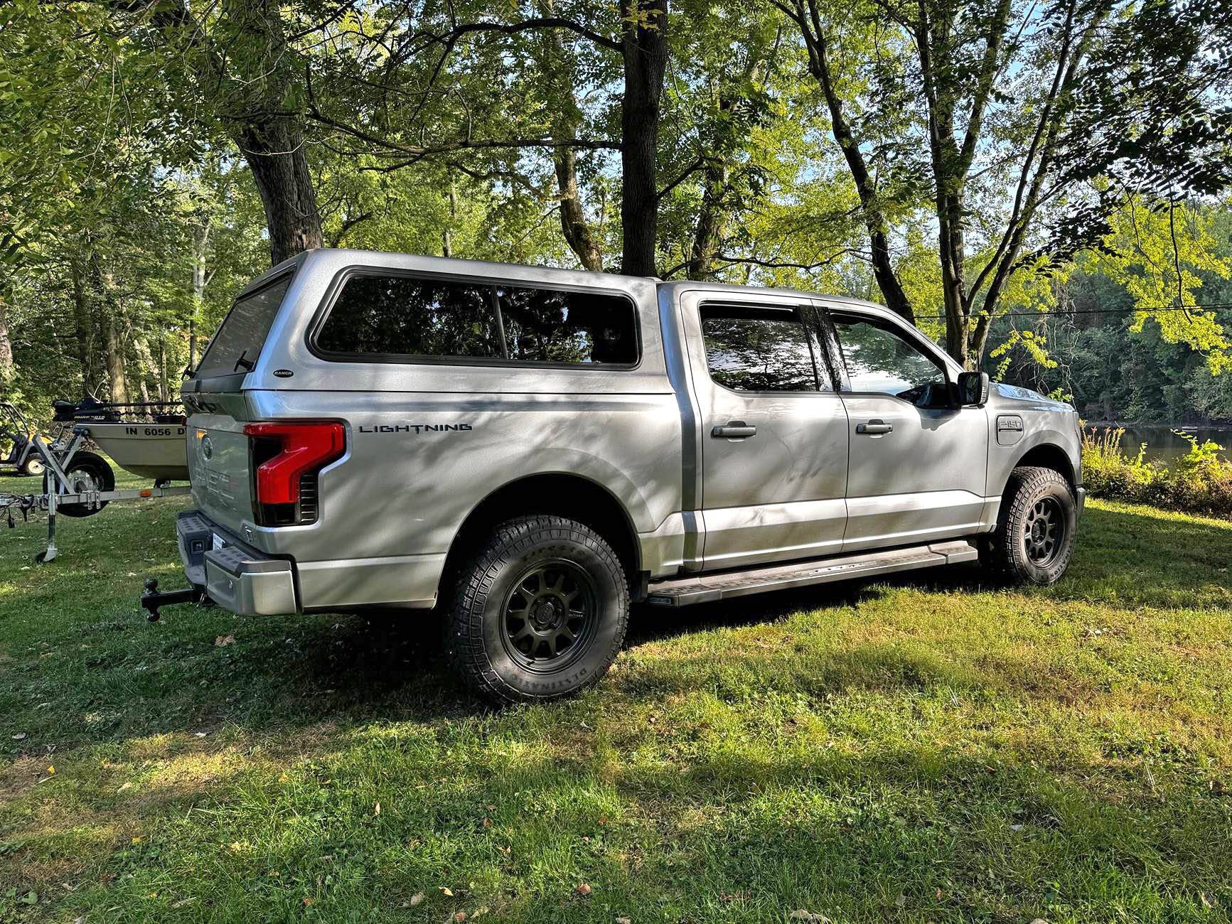 Ford F-150 Lightning Ranch Sierra Topper Bed Cap installed on Lightning XLT ER.  No noticeable efficiency changes so far IMG_6390