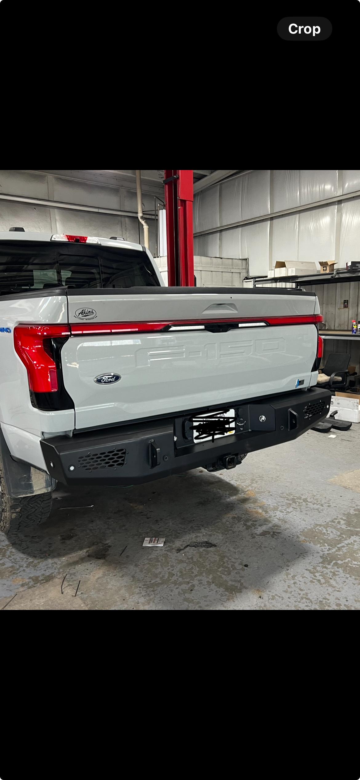 Ford F-150 Lightning Ranch hand midnight rear bumper IMG_6434