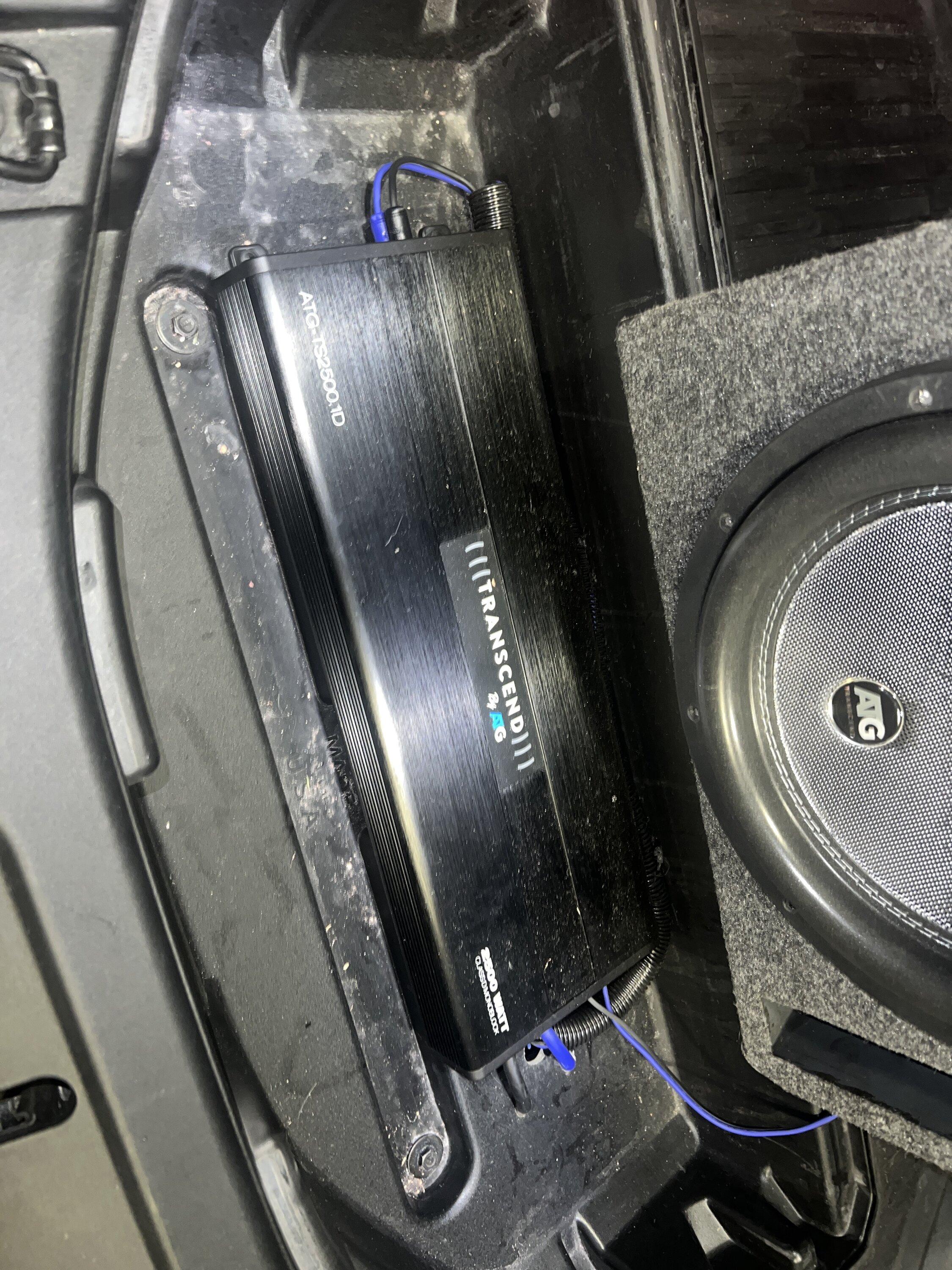 Ford F-150 Lightning Subwoofer wired in to Lightning IMG_6457