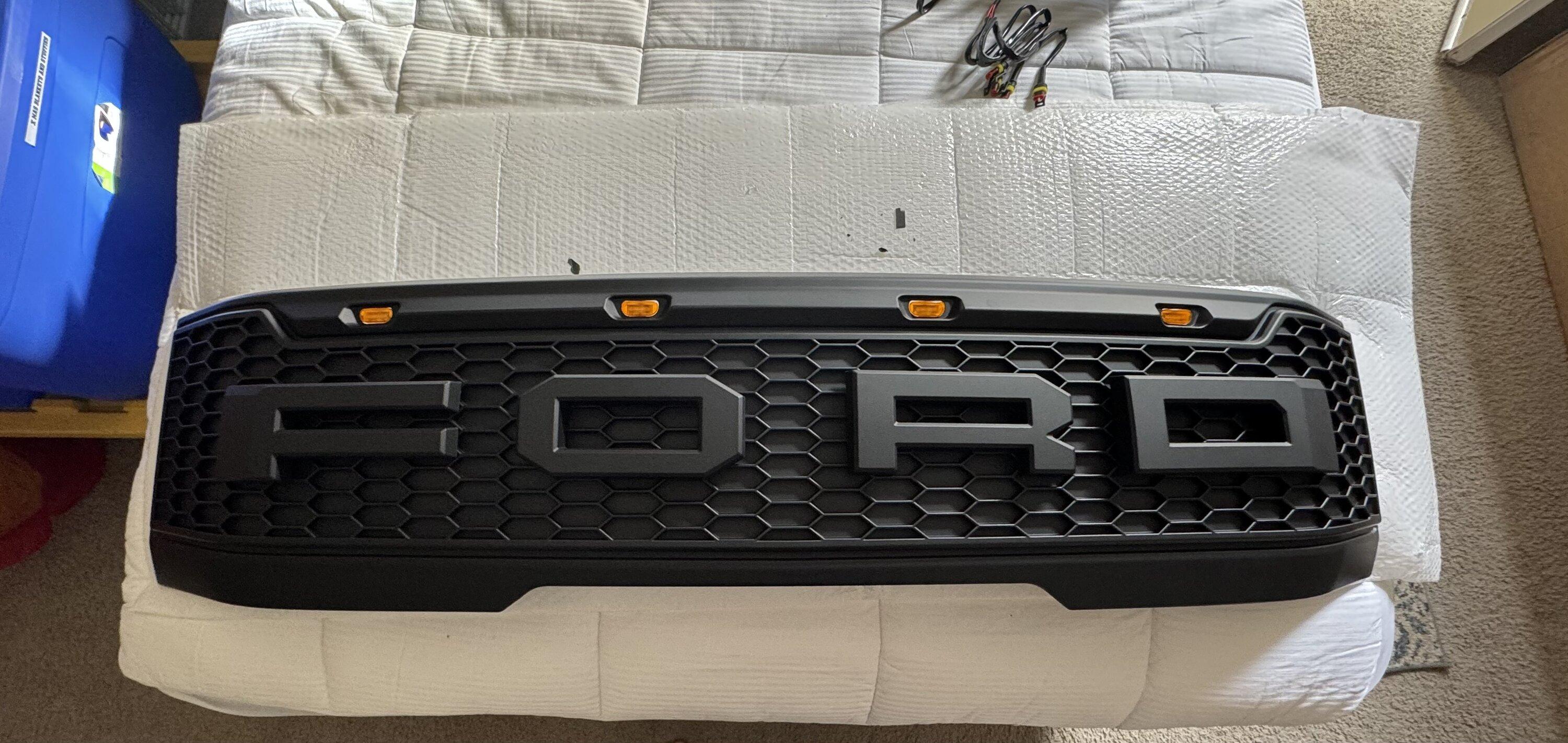 Ford F-150 Lightning ‼️ UPDATE FORD E-RAPTOR grille swap and install tutorial IMG_6608