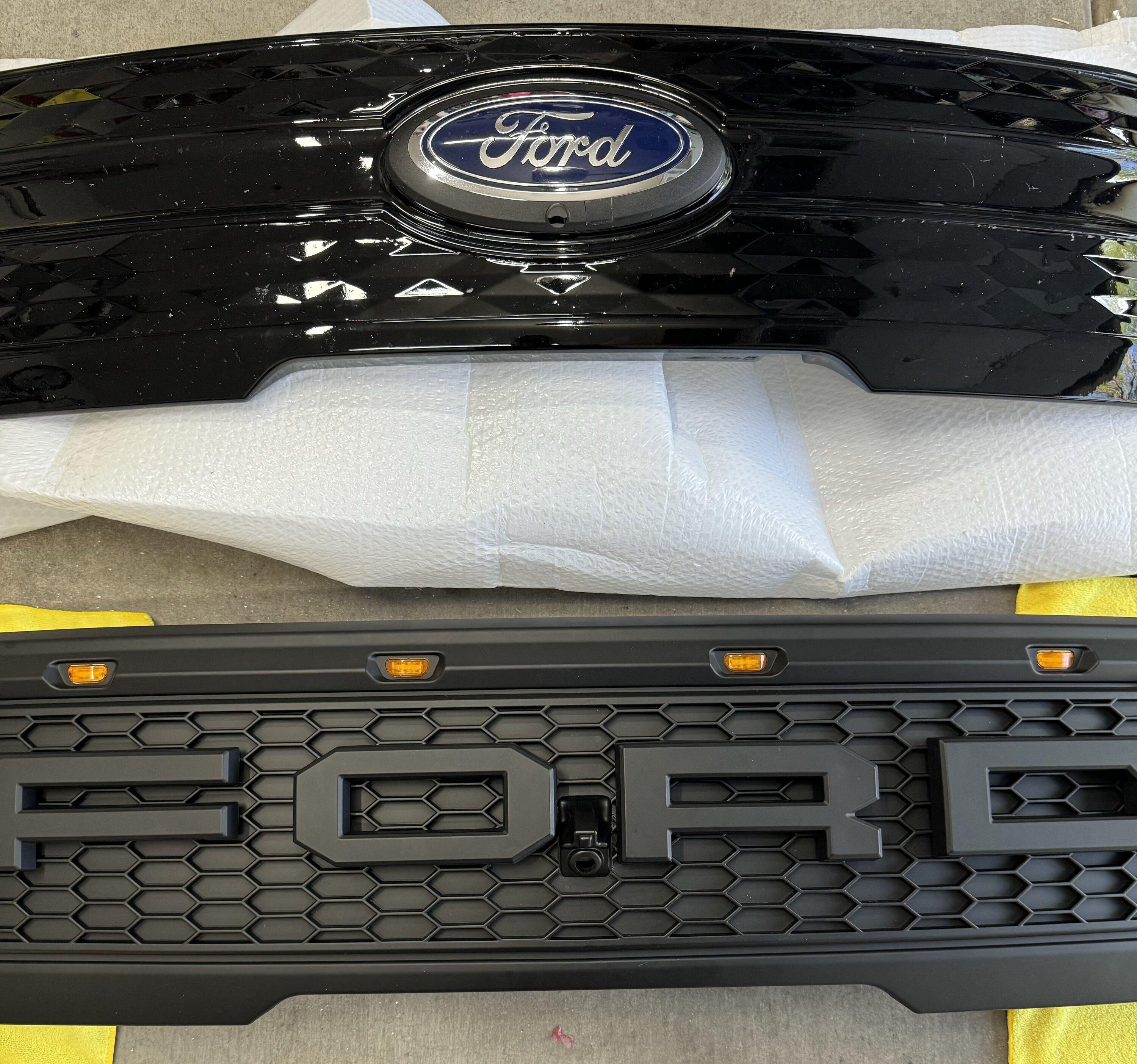 Ford F-150 Lightning ‼️ UPDATE FORD E-RAPTOR grille swap and install tutorial IMG_6641