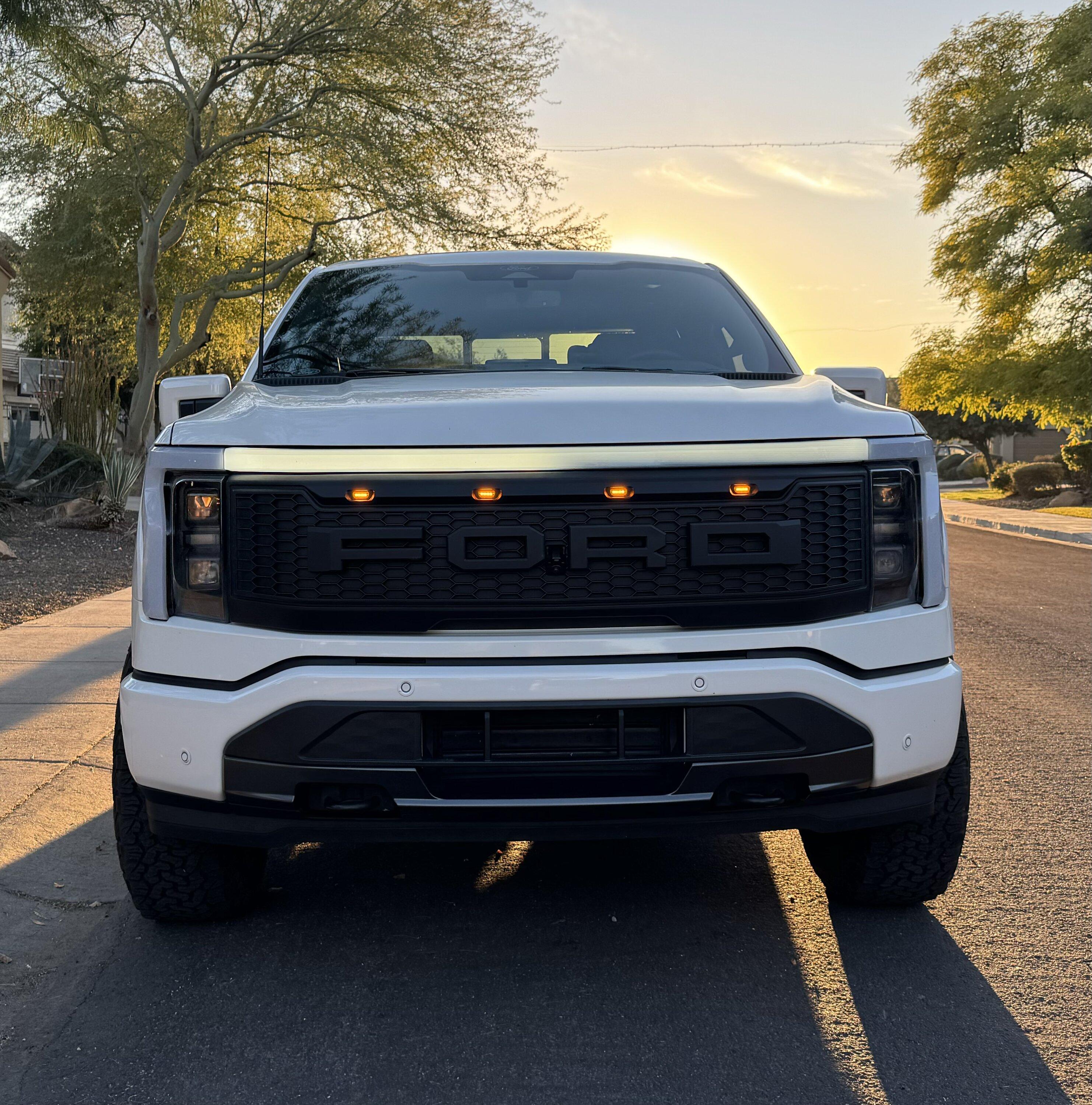 Ford F-150 Lightning ‼️ UPDATE FORD E-RAPTOR grille swap and install tutorial IMG_6652