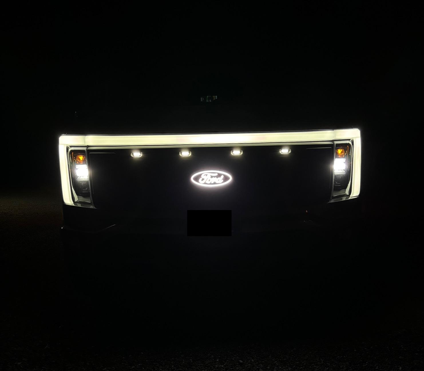 Ford F-150 Lightning Raptor Grille with Lighted Emblem and On/Off Switch IMG_7130