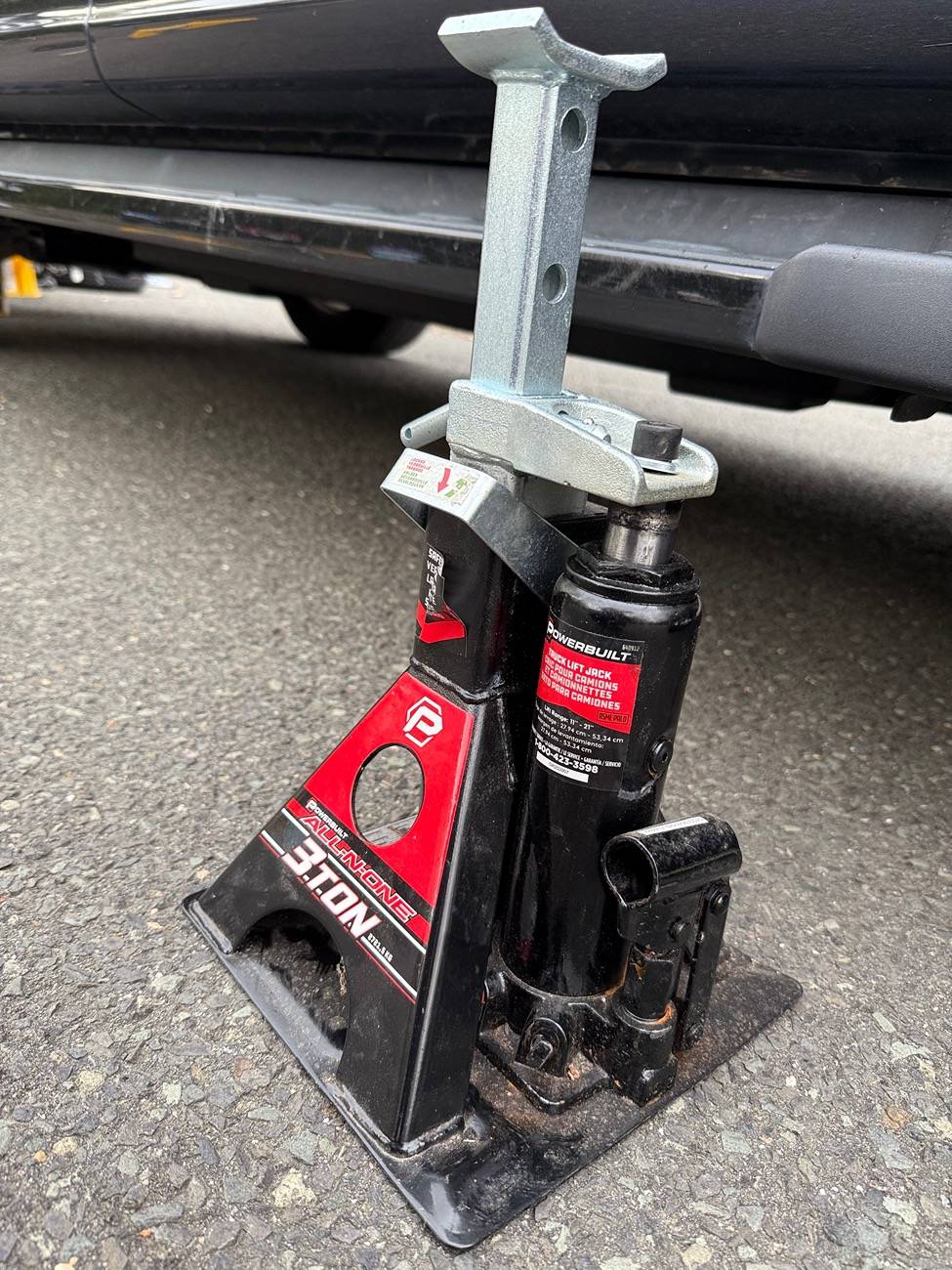 Ford F-150 Lightning How can I use jack stands when the jack is in the only jacking point under truck? IMG_7187