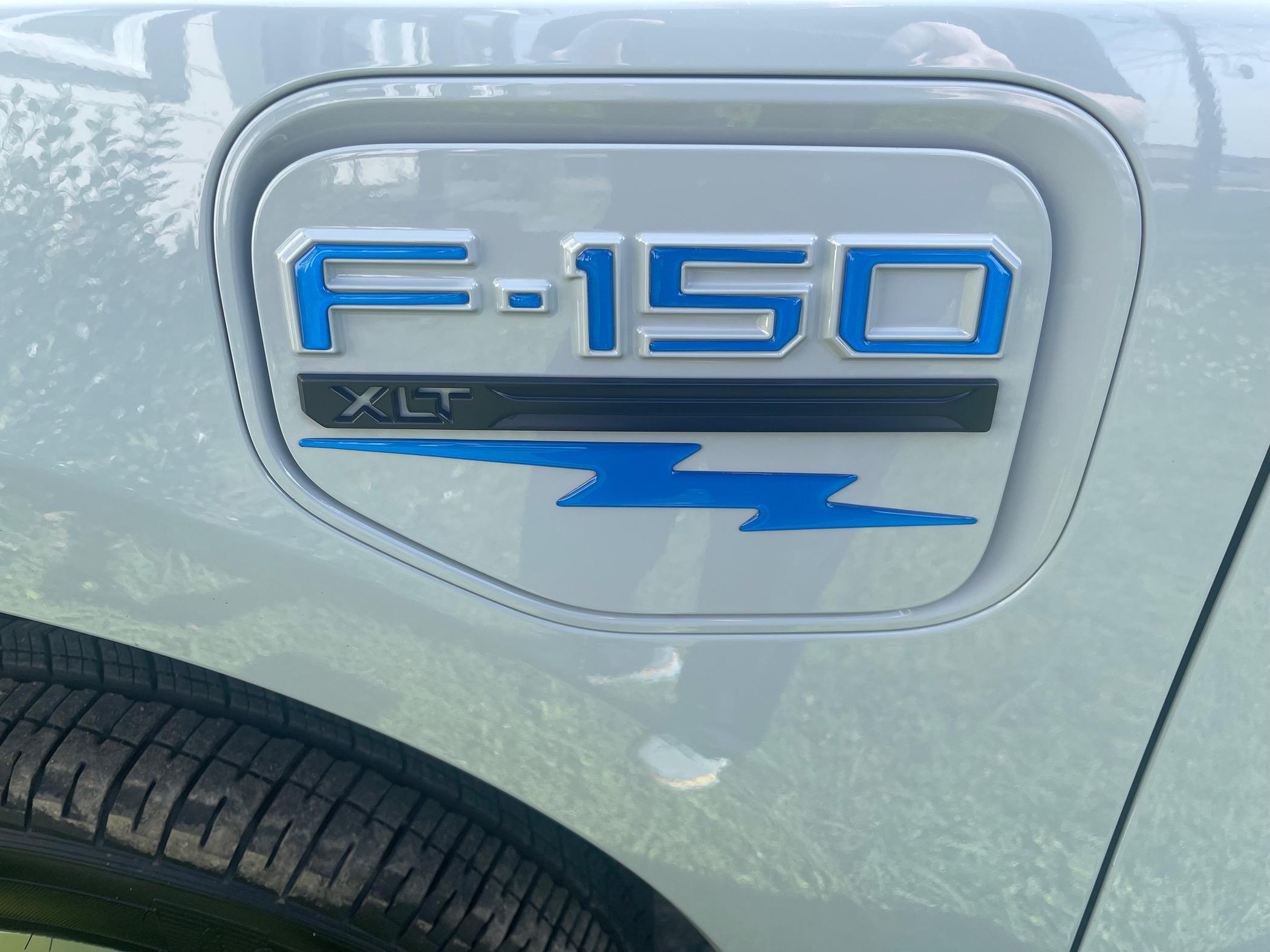 Ford F-150 Lightning Tailgate and charge port lettering IMG_7257