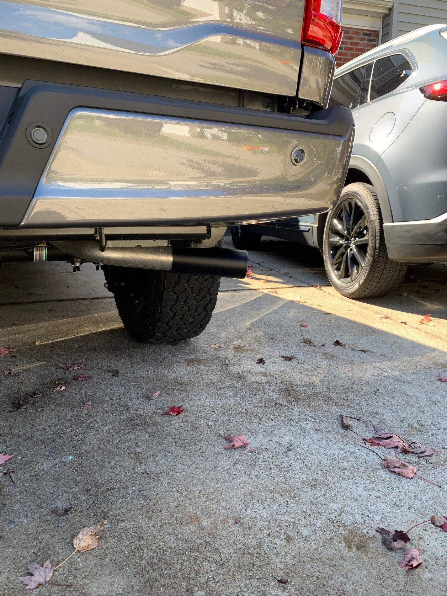 Ford F-150 Lightning Swapping chrome exhaust tip IMG_7350