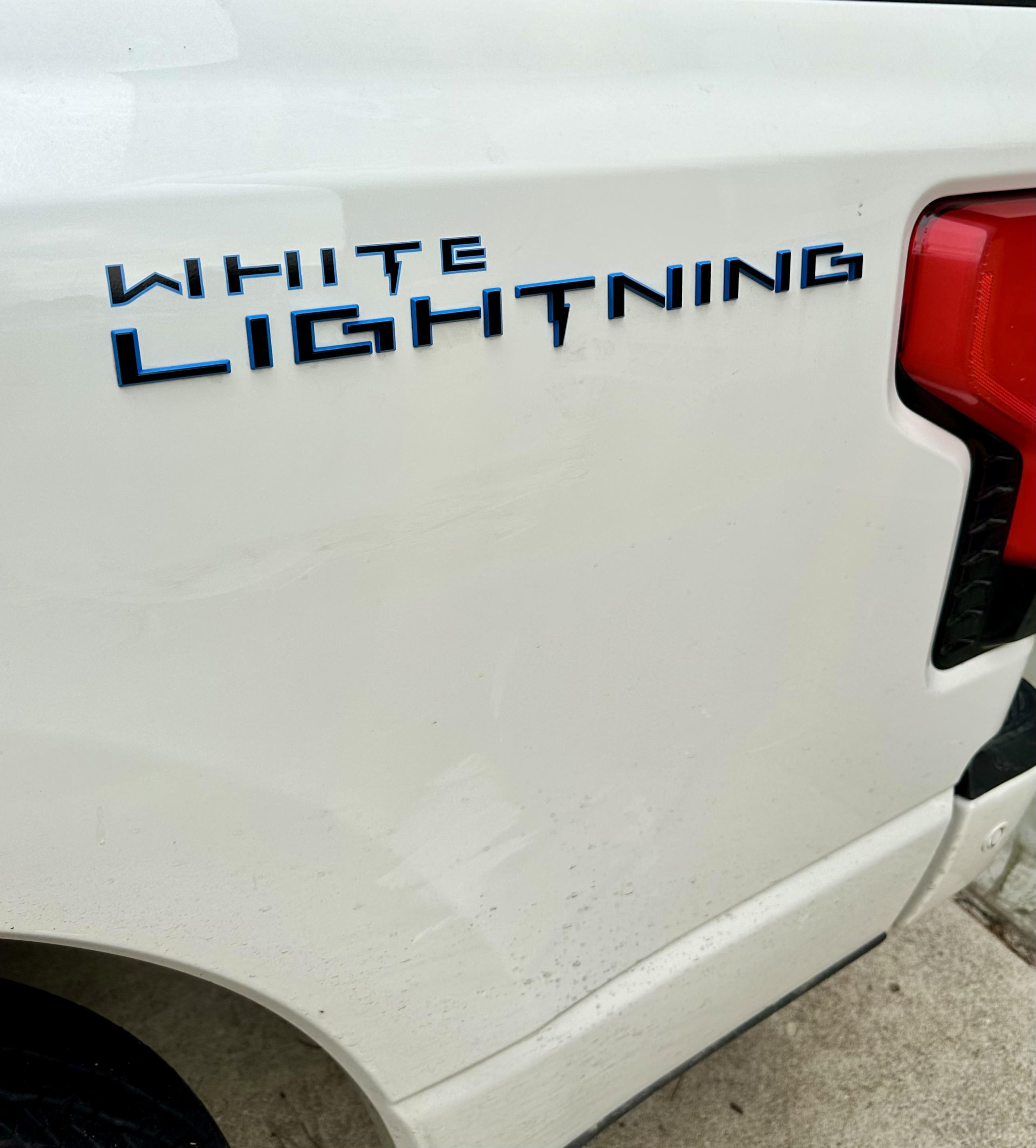 Ford F-150 Lightning White Lightning Decal IMG_7746