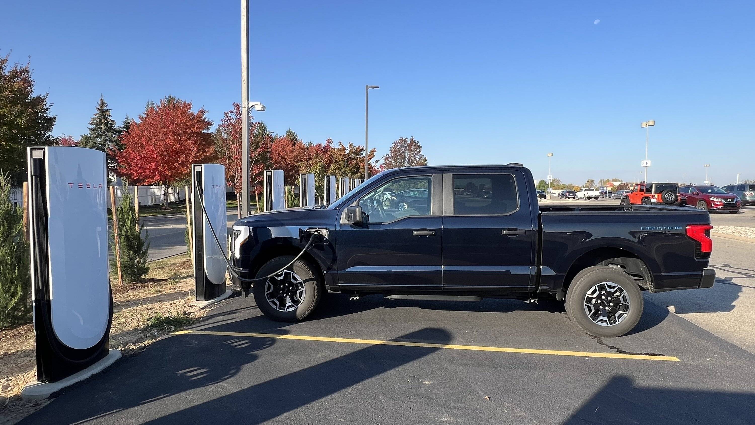 Ford F-150 Lightning First time charging at Tesla V4 Supercharger IMG_7746