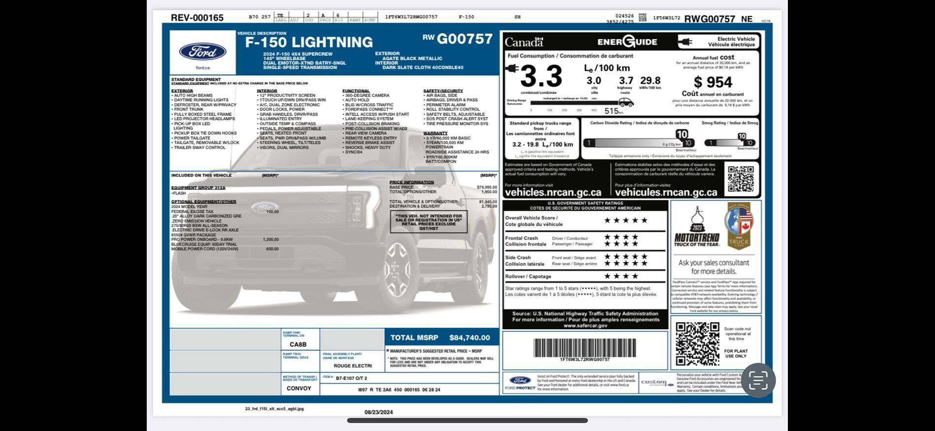 Ford F-150 Lightning Added Factory Trailer Brake Controller to 24' Flash IMG_8141