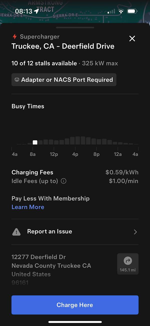 Ford F-150 Lightning Blue Oval charges vs Tesla charge via app IMG_8316