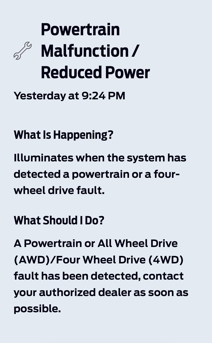 Ford F-150 Lightning Powertrain Malfunction / Reduced Power Followed by 3 more issues. IMG_8428