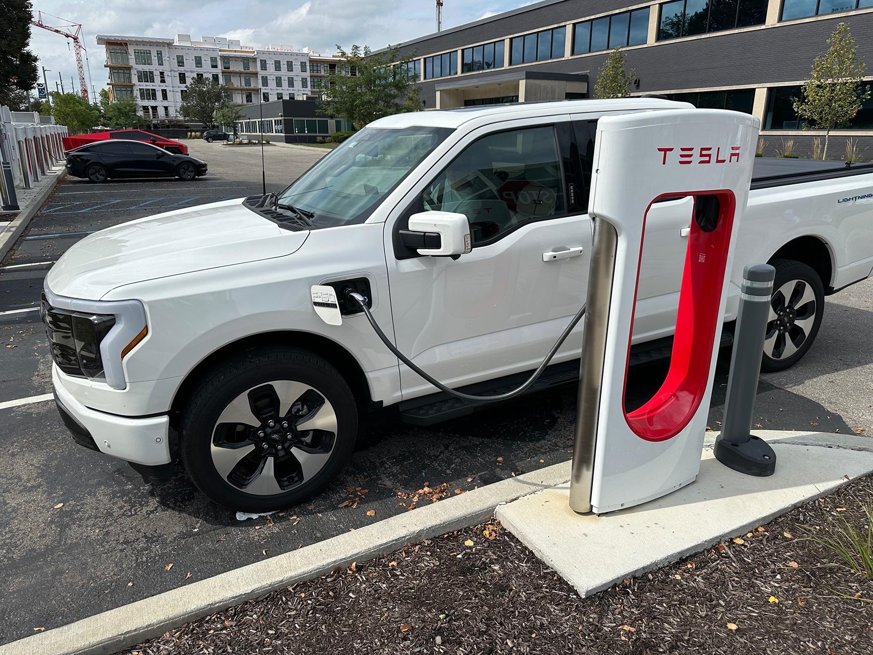 Ford F-150 Lightning Tesla Charging Station Cable Length Issues! IMG_8518