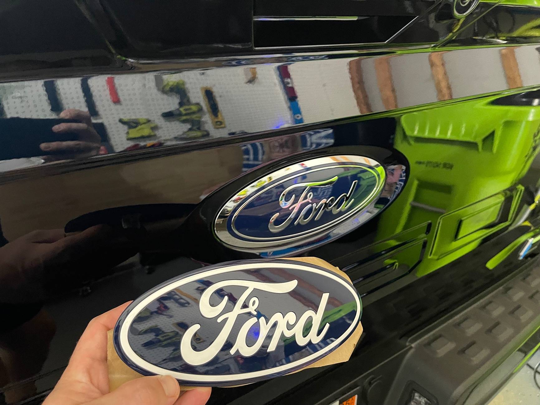 Ford F-150 Lightning Outline emblem upgrade IMG_9768