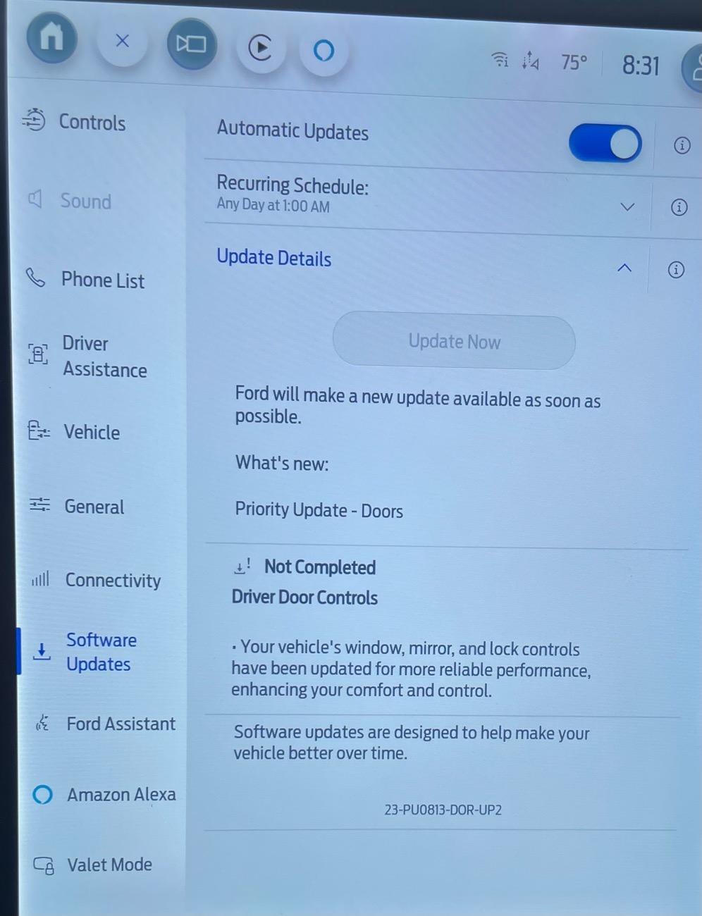 Ford F-150 Lightning Driver Side Door Controls and Safety Errors After OTA Update IMG_9975