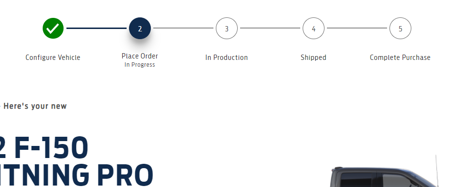 Ford F-150 Lightning Wave 1er's- Does yours also say "in progress"? in progress