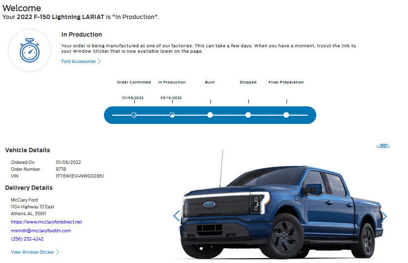 Ford F-150 Lightning ✅ 5/2 Lightning Build Week Group InProdStill