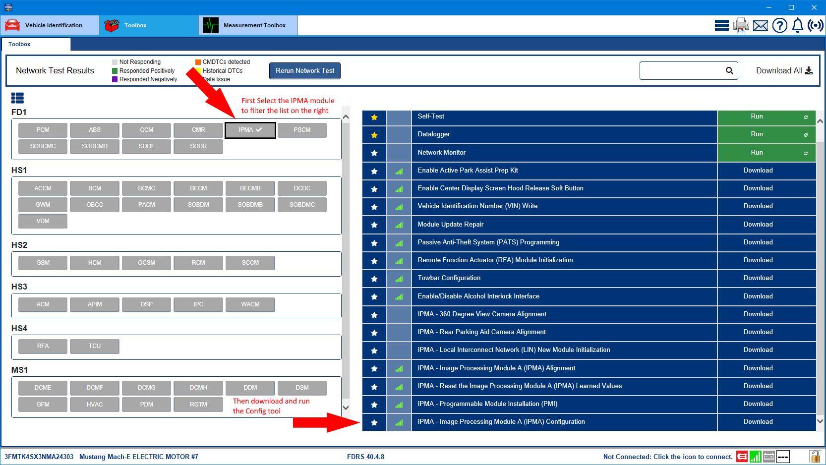 Ford F-150 Lightning Lightning Software Updates using FDRS IPMA_Config_tool