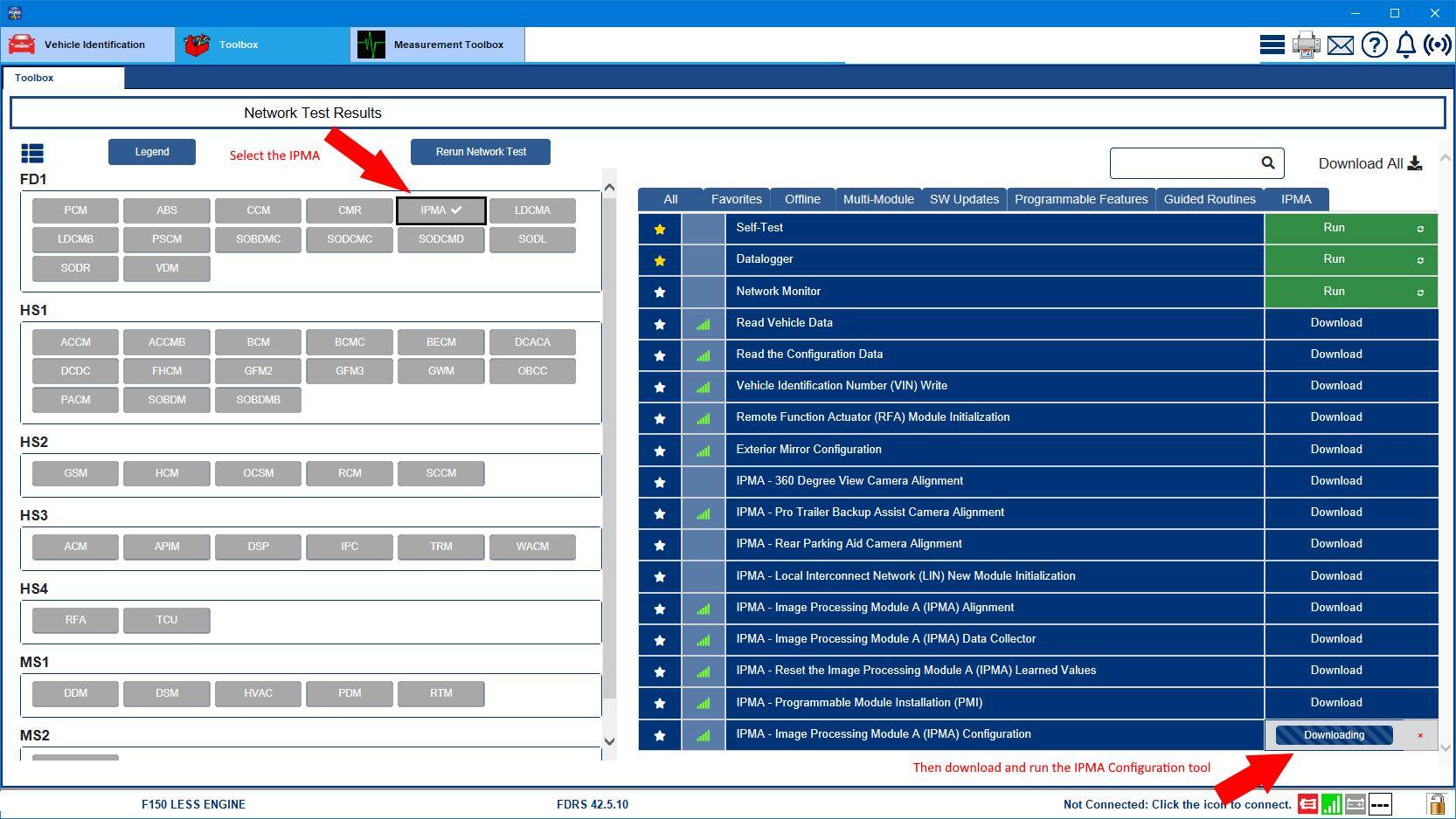 Ford F-150 Lightning CSP 24B56 - Inoperative Front Parking Sensor(s) - IPMA Software Update for Certain 2022-24 F-150 Lightning Trucks IPMA_Config_tool3