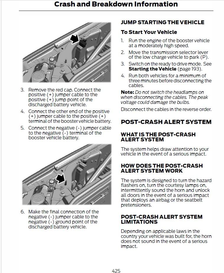 Ford F-150 Lightning CSP 24B14: LVB falls below 9 volts failed Charge Port actuator pin (DCFC) jump start page 425