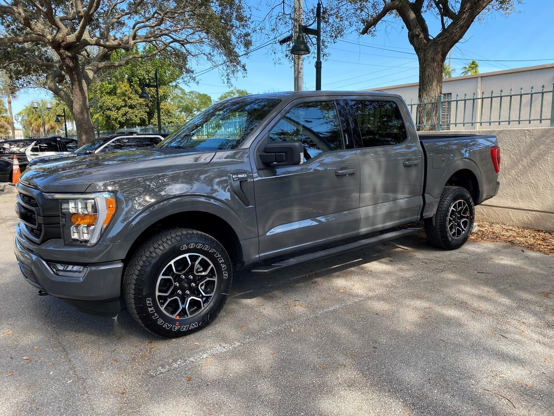 Ford F-150 Lightning 2021 XLT Sport 18" take offs with Goodyears Leadfoot