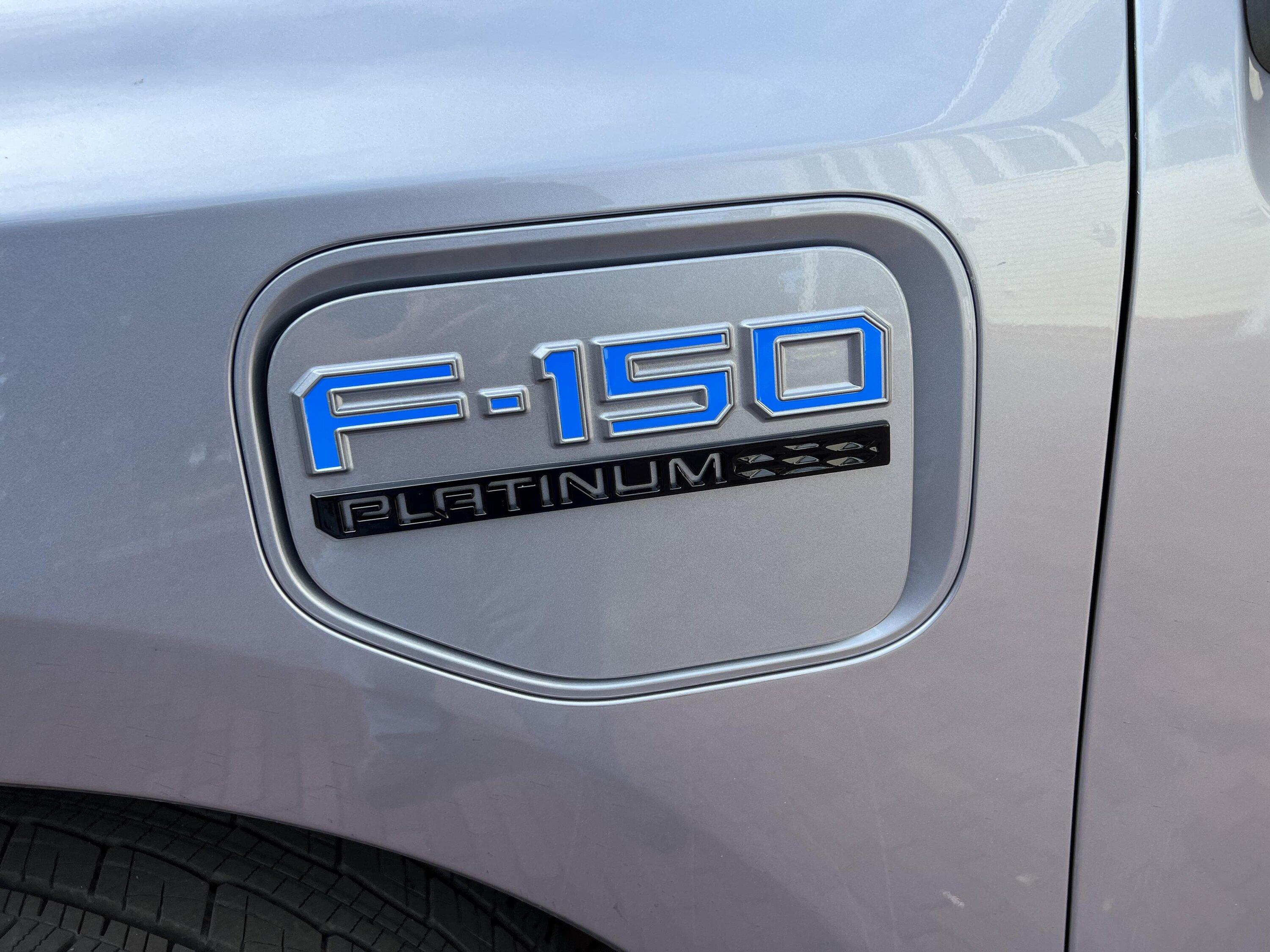 Ford F-150 Lightning Charge Port F-150 Lettering Inserts? Left Logo