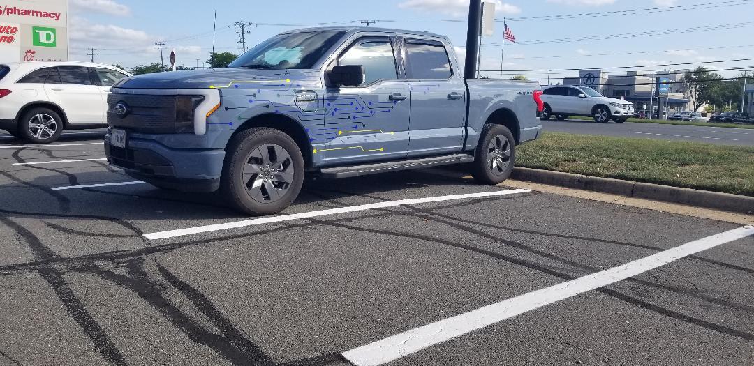 Ford F-150 Lightning Custom electric graphic for the 21st Century truck Lightning body graphic side 3