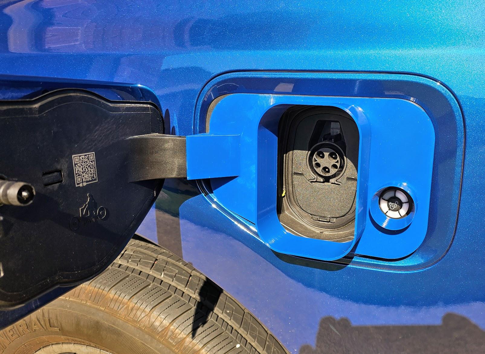 Ford F-150 Lightning New charging port weather kit ? Lightning_blue_Charge_cover_3dprint