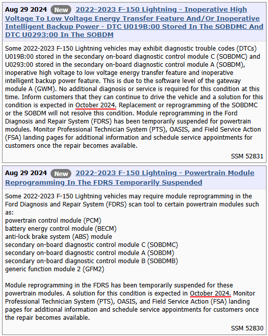 Ford F-150 Lightning 2022-2023 Lightning-Powertrain Reprogramming Pause-Now Extended to October Lightning_PTS_Extension_now_October