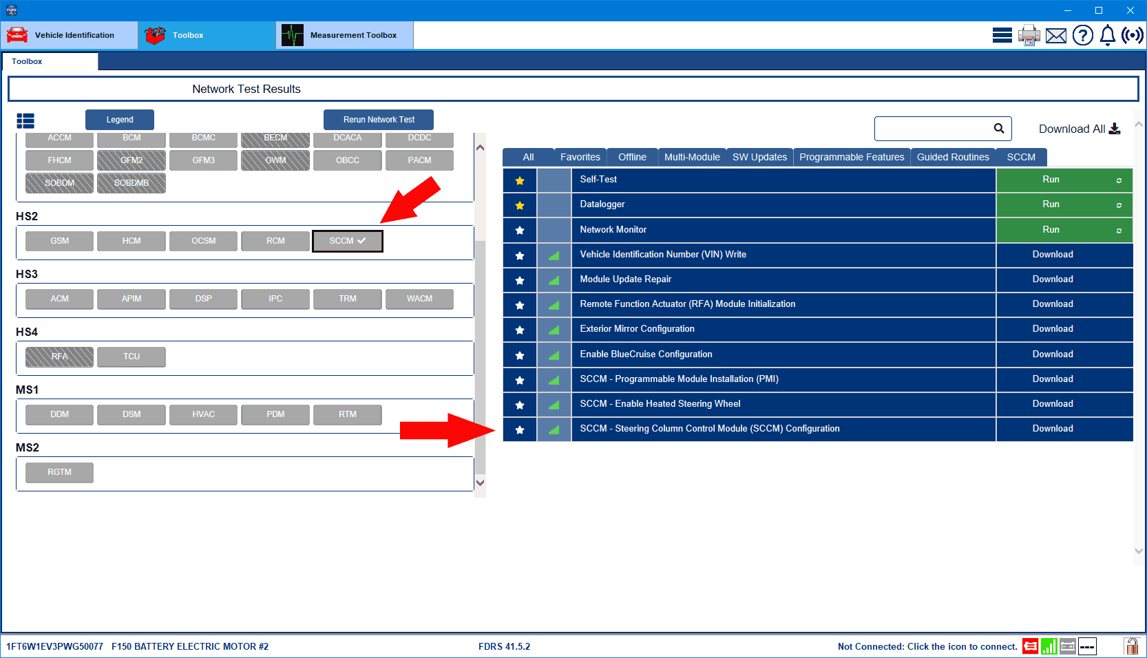 Ford F-150 Lightning ECU module programming guide using FDRS Lightning_SCCM_Confi