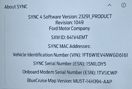 Ford F-150 Lightning ECU module programming guide using FDRS Lightning_Sync_1049