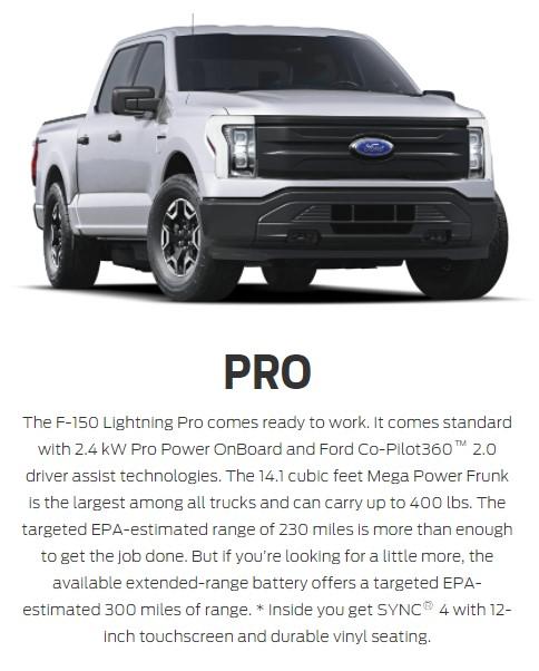 Ford F-150 Lightning Preliminary 2022 Lightning Custom Price Tool lightningpro