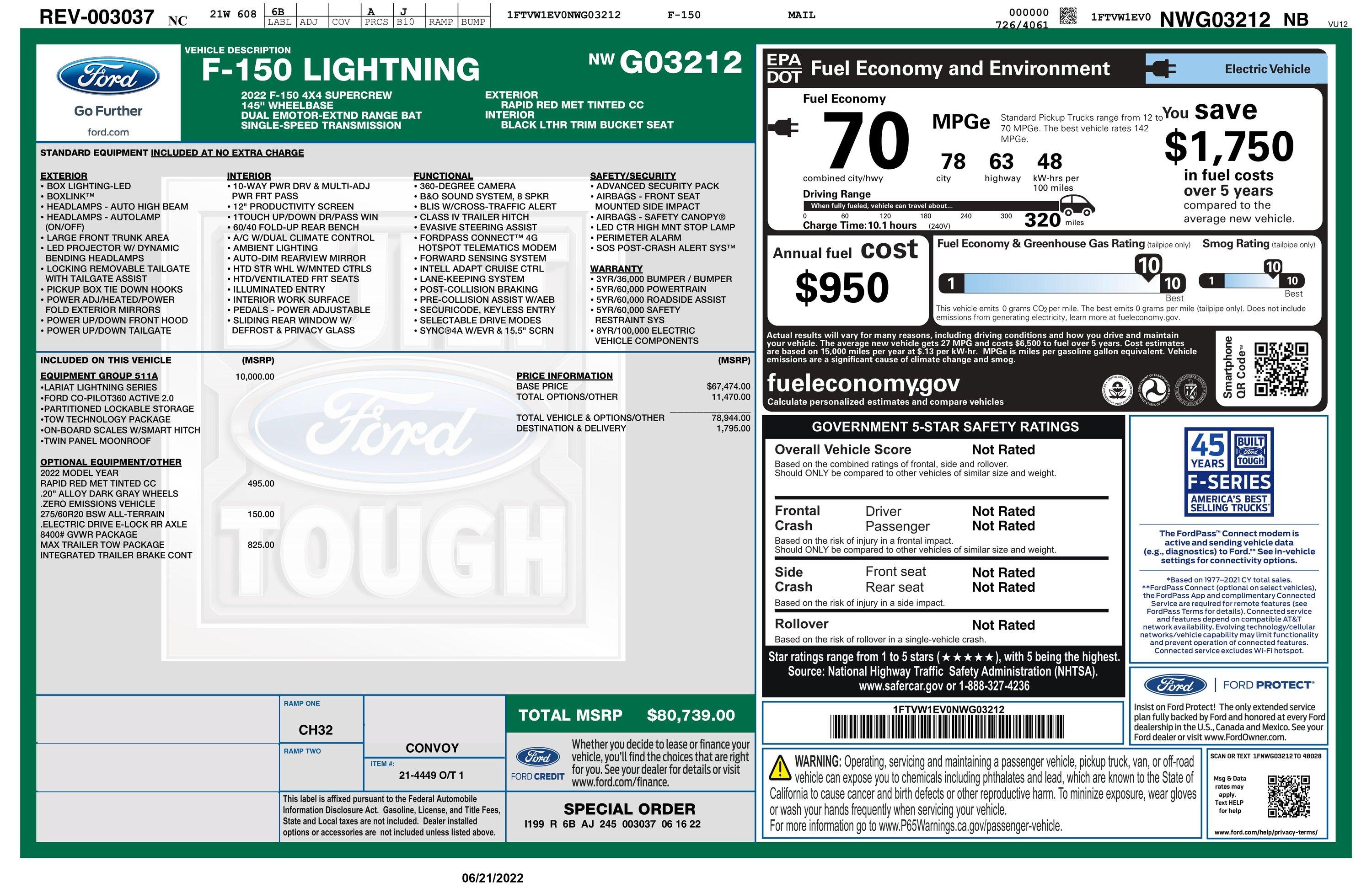 Ford F-150 Lightning ✅ 5/2 Lightning Build Week Group lightningwindowsticker