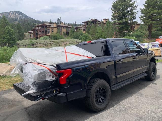 Ford F-150 Lightning Pics of Lightning Trucks Doing Truck Things. Post Yours! 📸 Mattress in Bed 