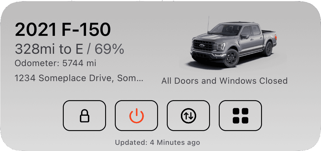 Ford F-150 Lightning FordPass - Scriptable Widget (iOS, iPad, MacOS) mediumSimpleLight