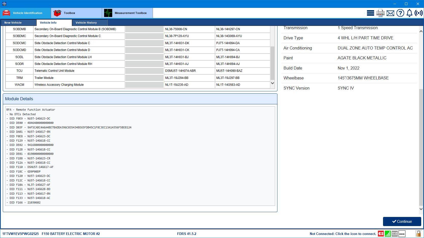 Ford F-150 Lightning Lightning Software Updates using FDRS Module_Details