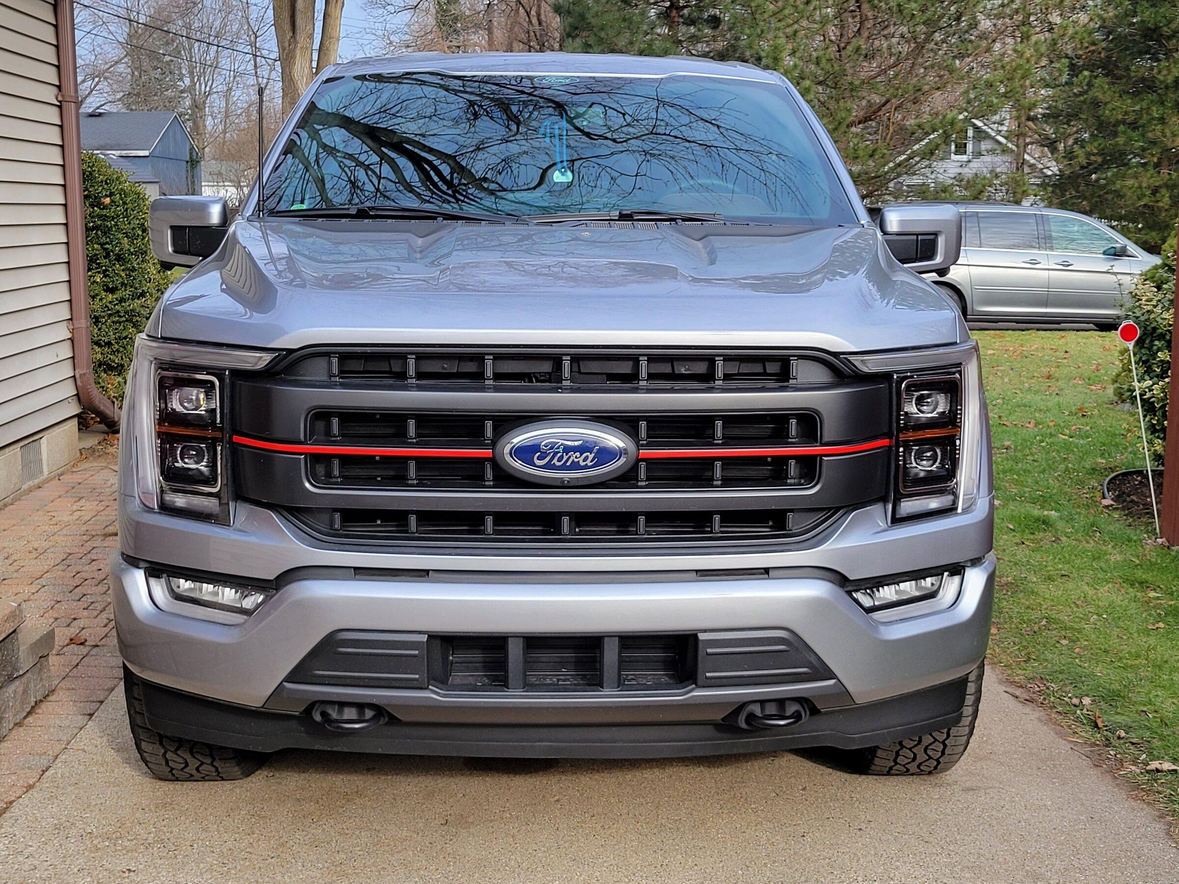 Ford F-150 Lightning Lariat grill vinyl mod (tremor-like) my f150 grille