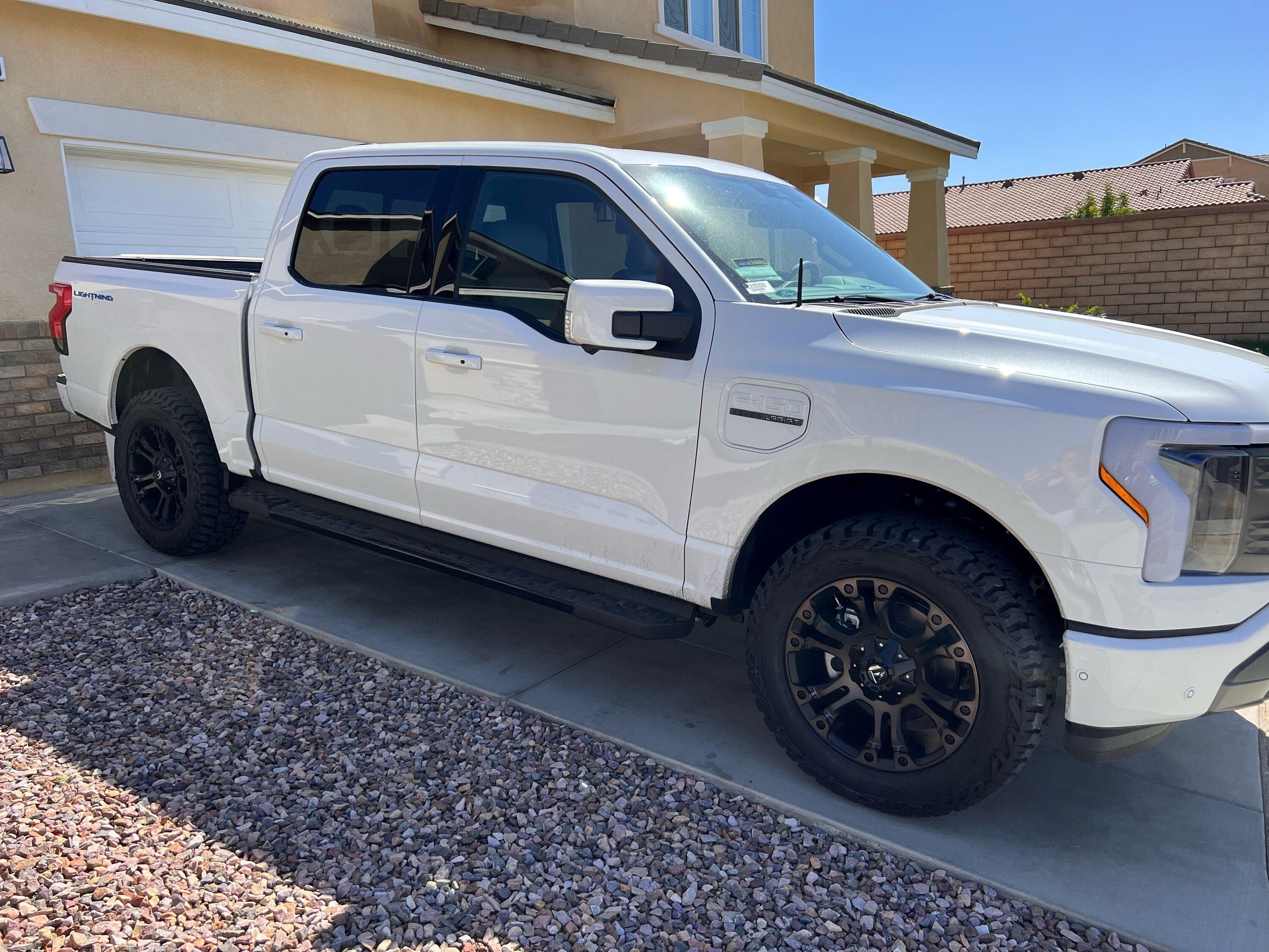 Ford F-150 Lightning Star White Lightning Lariat on 20" Fuel Vapor Wheels Wrapped in MT Baja Boss 275/60R20 My_Lightning_2