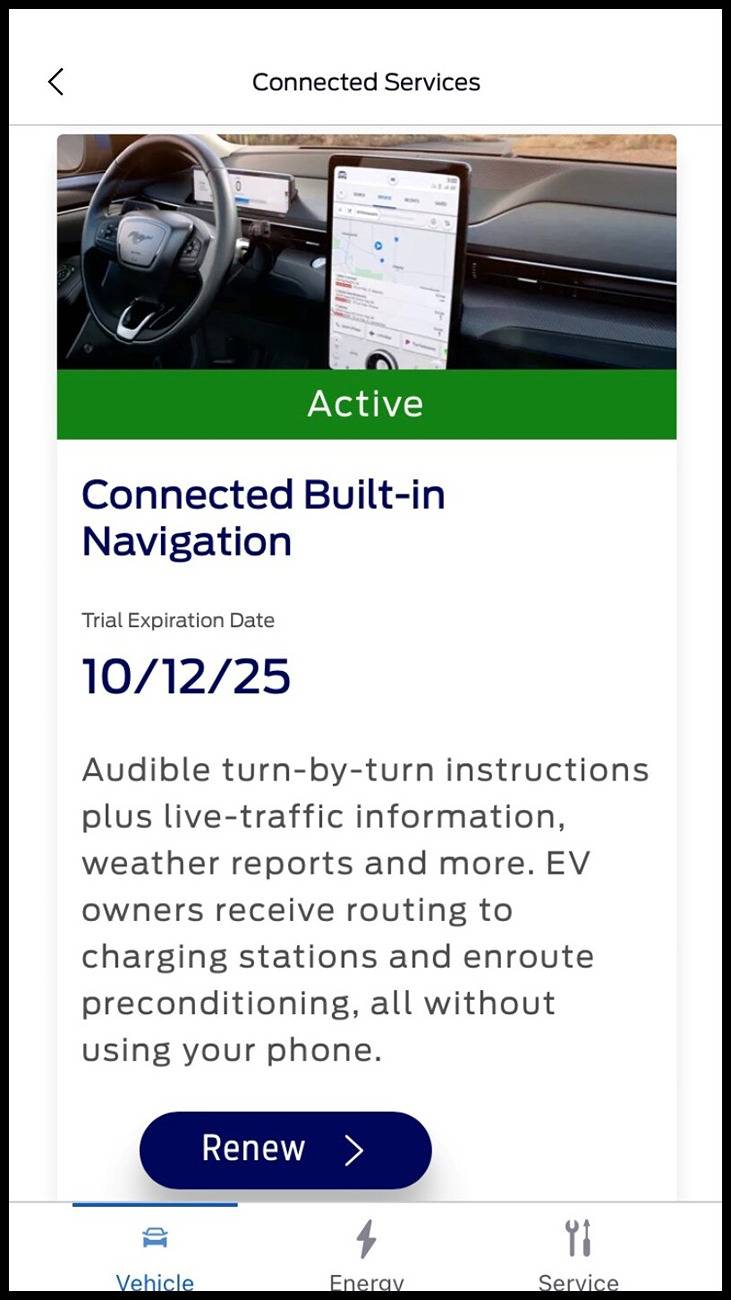 Ford F-150 Lightning Connected Built-in Navigation Renewal Nav renewal 1b