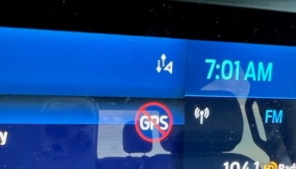 Ford F-150 Lightning No GPS Icon no gps