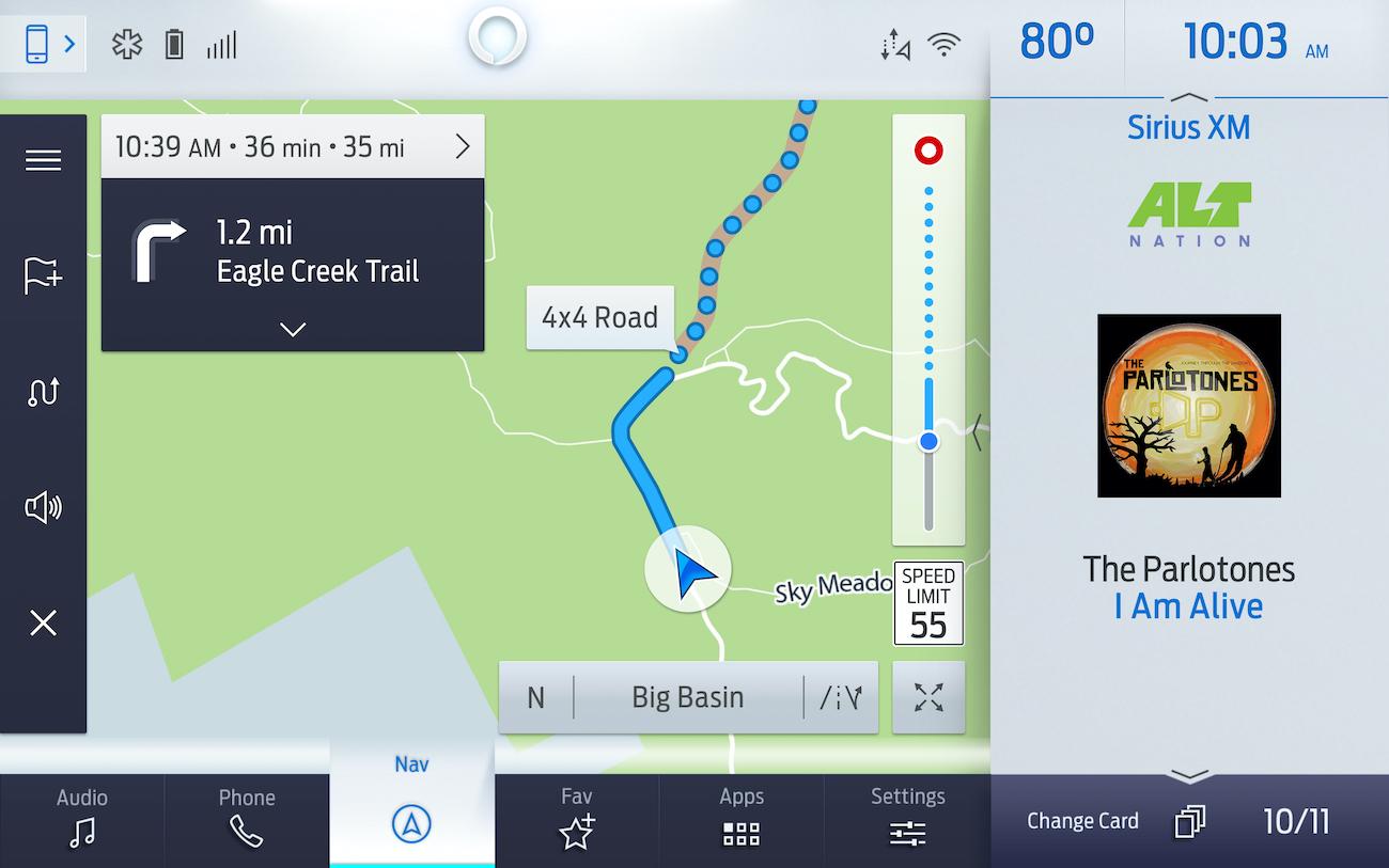 Ford F-150 Lightning Telenav in SYNC 4 will keep navigation / maps working even with no cell service Off_Road_Active_Guidance_4wd_Name