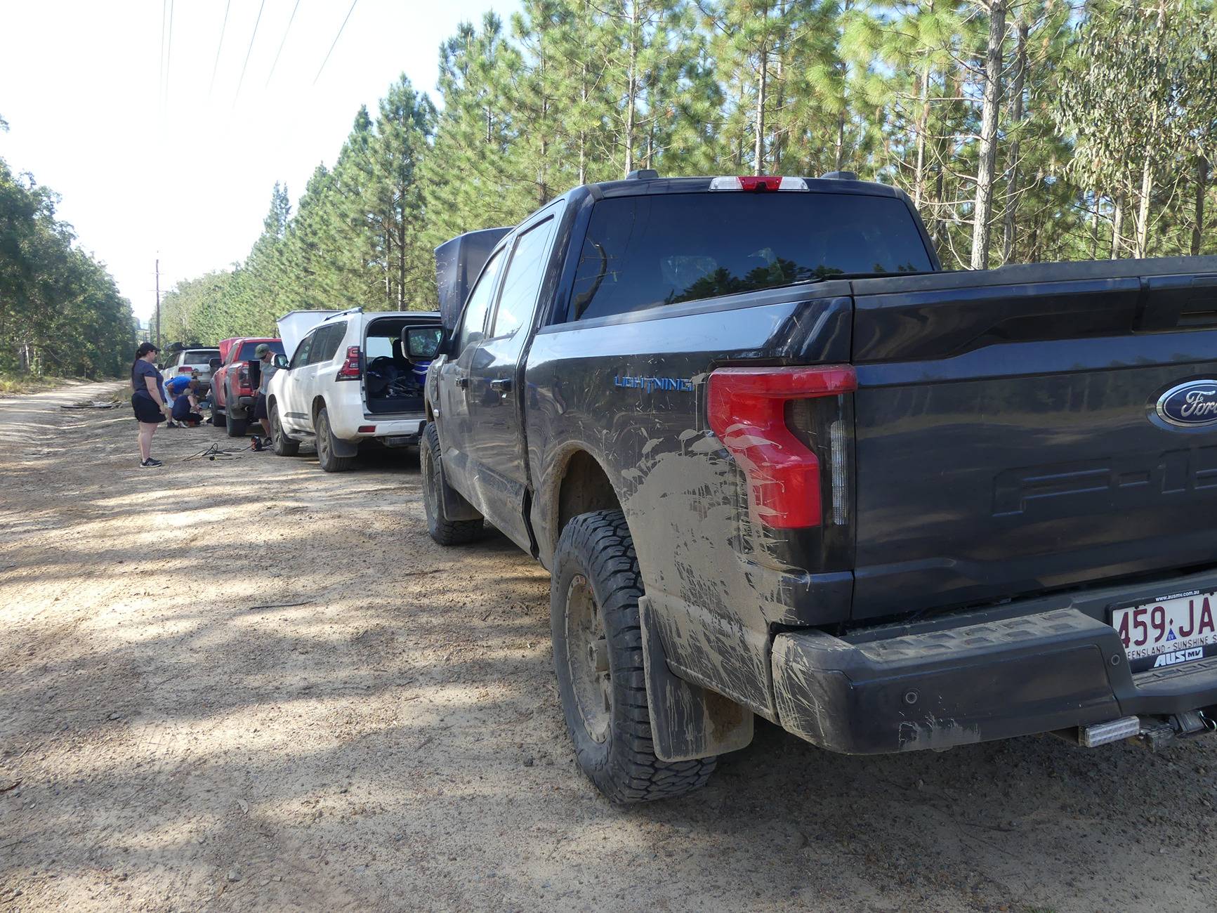 Ford F-150 Lightning Thunderbolt has some dirty weekends (pics & videos) -- offroading in mud, sand, hills P1070826.JPG