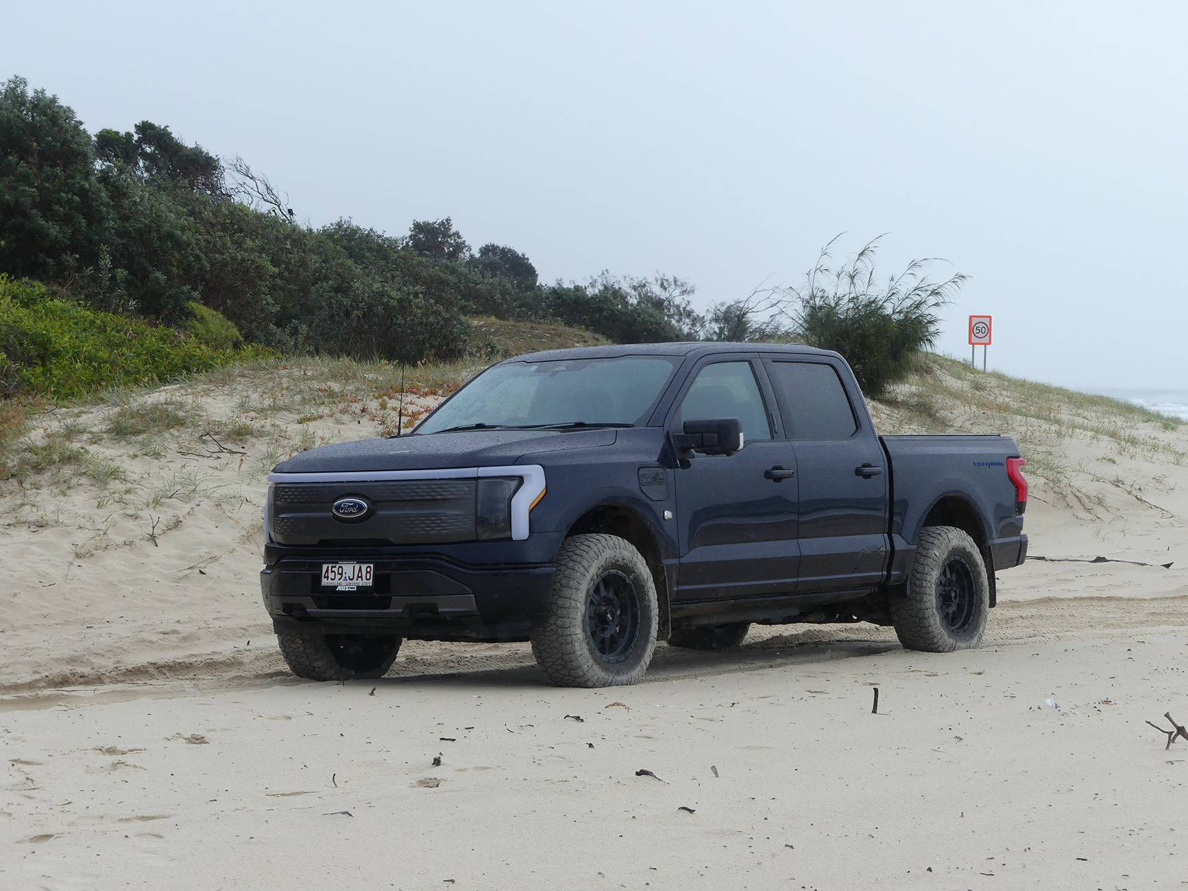 Ford F-150 Lightning Thunderbolt has some dirty weekends (pics & videos) -- offroading in mud, sand, hills P1080483.JPG