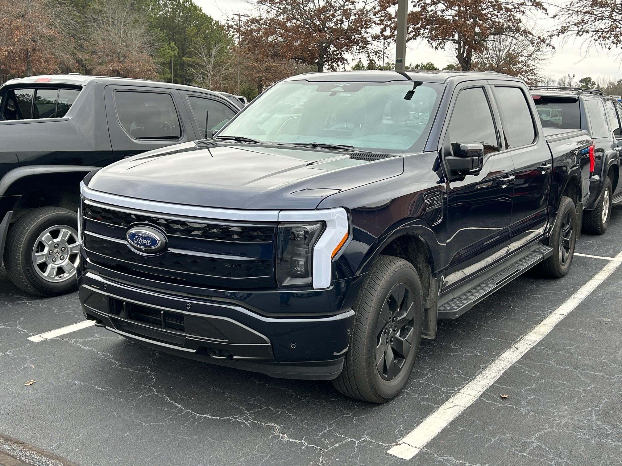 Ford F-150 Lightning Black Grill to replace grey boring OEM (yes, I've seen the wrapped photo) painted grille isometric view