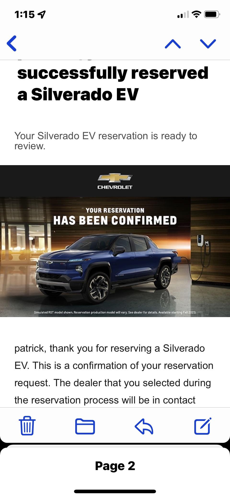 Ford F-150 Lightning Could we expect price drop soon? patrick, you’ve successfully reserved a Silverado EV (3)